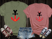 Mickey & Minnie Anchors, Disney Cruise themed Matching Shirts