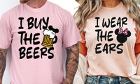 Beers & Ears Disney Couples T-Shirts