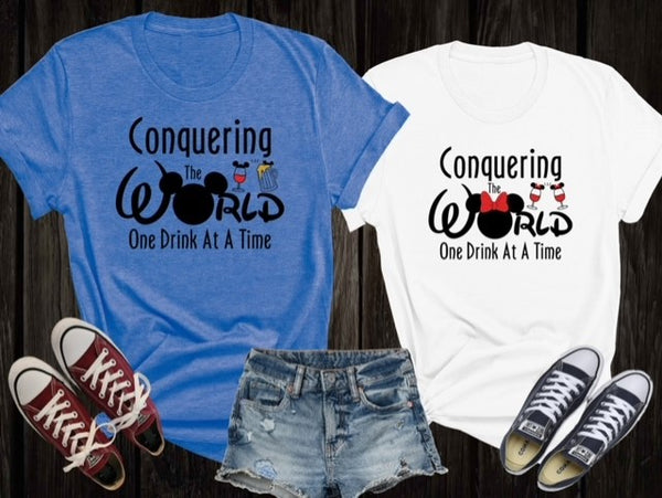 Conquering the World Disney themed Vacation Shirts
