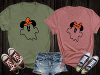 Mickey & Minnie Ghosts, Halloween Disney Vacation themed Matching Shirts