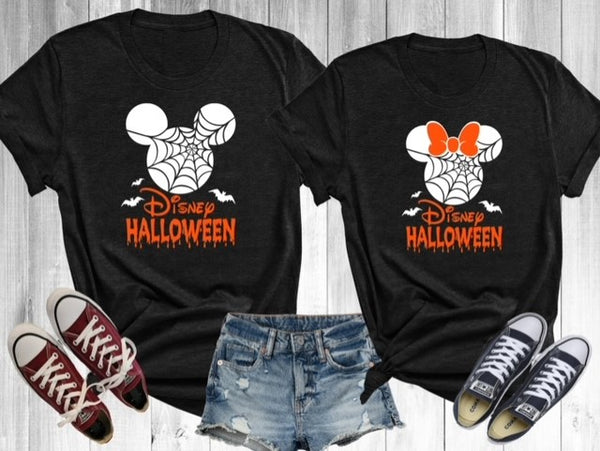 Mickey & Minnie Disney Halloween Vacation themed Matching Shirts