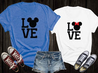 Disney LOVE themed Vacation Shirts