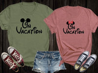 ON VACATION, Disney themed Matching Vacation Shirts