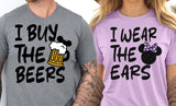 Beers & Ears Disney Couples T-Shirts