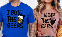 Beers & Ears Disney Couples T-Shirts