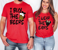 Beers & Ears Disney Couples T-Shirts
