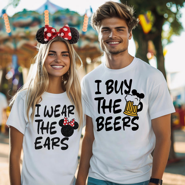 Beers & Ears Disney Couples T-Shirts