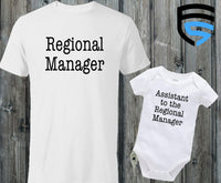 REGIONAL MANAGER & ASSISTANT | Matching Father & Child Shirts | Dad & Child | Father's Day Gift