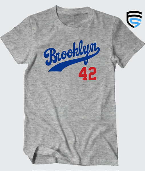 NEW!! Jackie Robinson Day 2023 Brooklyn Dodgers #42 Name & Number T-Shirt  S-3XL 