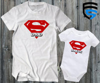 SUPER DAD & SUPER BABY | Matching Father & Son/Daughter Shirts | Dad & Baby | Gift for Dad | Father's Day