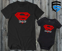 SUPER DAD & SUPER BABY | Matching Father & Son/Daughter Shirts | Dad & Baby | Gift for Dad | Father's Day