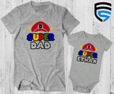 SUPER DAD & SUPER BABY | Matching Father & Son Shirts | Dad & Baby | Gift for Dad | Father's Day