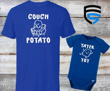 COUCH POTATO & TATER TOT | Matching Father & Child Shirts | Dad & Child | Father's Day Gift