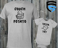 COUCH POTATO & TATER TOT | Matching Father & Child Shirts | Dad & Child | Father's Day Gift