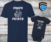 COUCH POTATO & TATER TOT | Matching Father & Child Shirts | Dad & Child | Father's Day Gift