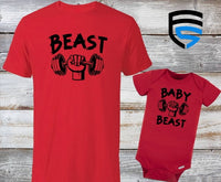 Beast & Baby Beast | Matching Father & Child Shirts | Dad & Child | Father's Day Gift