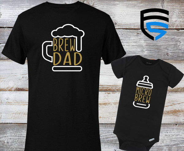 Brew Dad, Micro Brew | Matching Father & Child Shirts | Dad & Child | Father's Day Gift