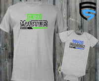 JEDI MASTER & YOUNG PADAWAN | Matching Father & Child Shirts | Dad & Child | Father's Day Gift