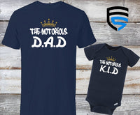 NOTORIOUS D.A.D & K.I.D | Matching Father & Child Shirts | Dad & Child | Father's Day Gift