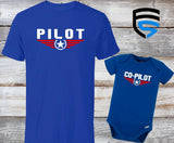 PILOT & CO-PILOT Matching Father & Child Shirts | Dad & Child | Father's Day Gift