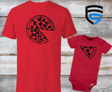 PIZZA PIE & PIZZA SLICE | Matching Father & Child Shirts | Dad & Child | Father's Day Gift