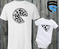 PIZZA PIE & PIZZA SLICE | Matching Father & Child Shirts | Dad & Child | Father's Day Gift